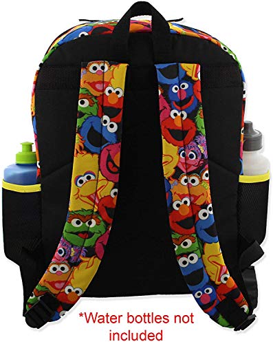 Sesame Street Boys Girls 5 piece Backpack Lunch Bag and Snack Bag School Set (One Size, Blue/Multi)