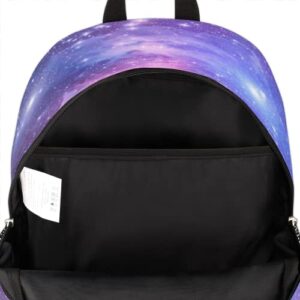 Pardick Galaxy Backpacks School Bag for Girls Boys Teens Students Galaxy Purple Stylish College Schoolbag Book Bag - Water Resistant Travel Backpacks for Women Men