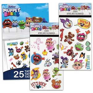 Disney Bundle Muppet Babies MINI Backpack Set ~ 3 Pc Bundle With 11 inch School Bag for Toddlers, Kids, Stickers, and Tattoos (Muppet Supplies)