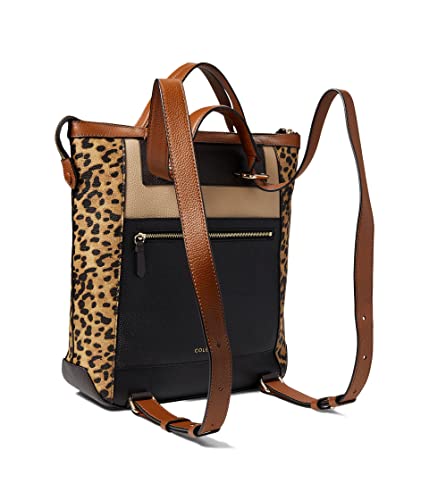 Cole Haan Grand Ambition Small Convertible Luxe Backpack Leopard/Black/Dark Chocolate/British Tan/Sesame One Size