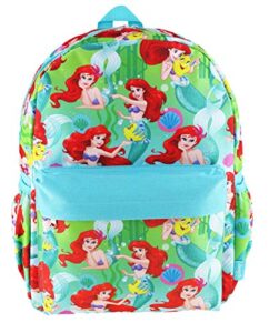 disney’s the little mermaid 16 inch all over print deluxe backpack with laptop compartment