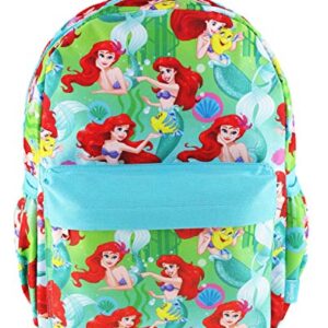 Disney's The Little Mermaid 16 inch All Over Print Deluxe Backpack With Laptop Compartment