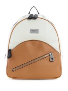 guess factory women’s bell view color-block backpack sand multi