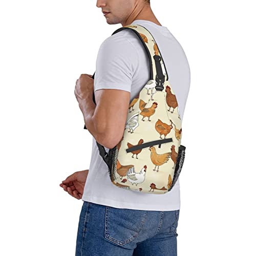 A Brood Of Chickens Crossbody Bag Sling Bag Multipurpose Travel Backpack For Men And Women