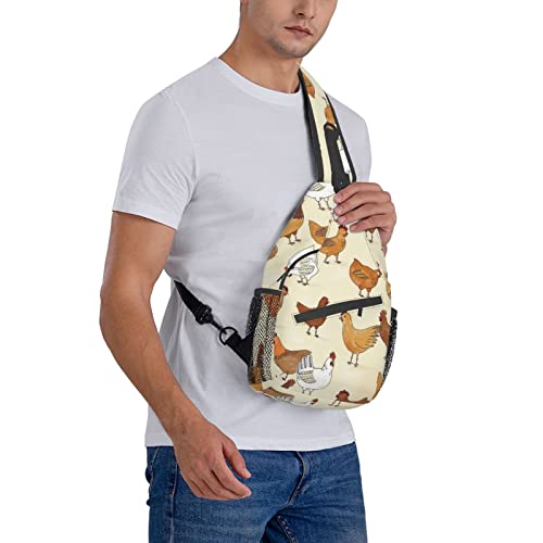 A Brood Of Chickens Crossbody Bag Sling Bag Multipurpose Travel Backpack For Men And Women