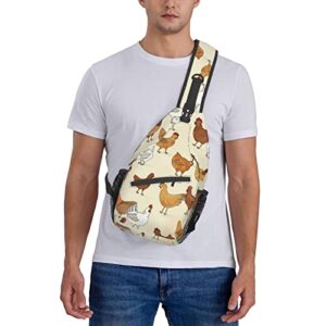 A Brood Of Chickens Crossbody Bag Sling Bag Multipurpose Travel Backpack For Men And Women