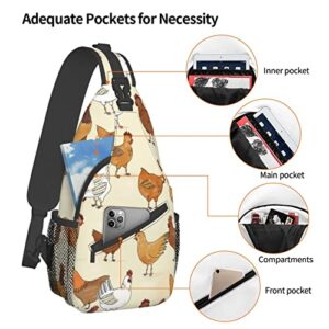 A Brood Of Chickens Crossbody Bag Sling Bag Multipurpose Travel Backpack For Men And Women