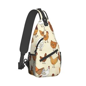 A Brood Of Chickens Crossbody Bag Sling Bag Multipurpose Travel Backpack For Men And Women