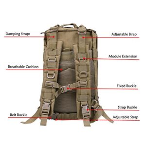 HDE Tactical Military Backpack 20L MOLLE Bug Out Bag Survival Backpacks