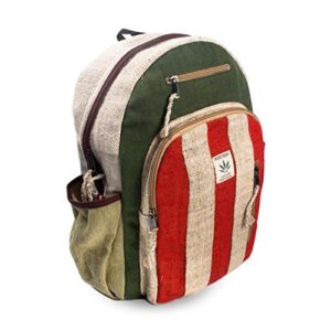 maha bodhi all natural handmade multi pocket hemp laptop backpack – trendy style