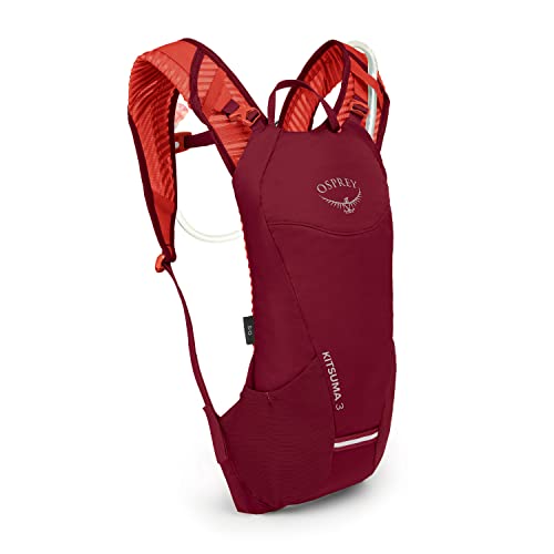 Osprey Kitsuma 3 Women's Bike Hydration Backpack with Hydraulics Reservoir, Claret Red