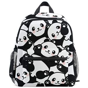 cute panda backpacks for kids girls boys cartoon pandas bamboo preschool toddler bookbag backpack with chest strap mini adorable animals kindergarten school bags