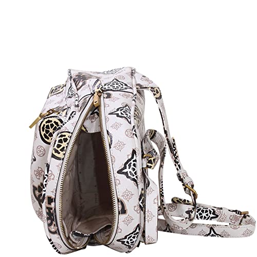 GUESS House Party Large Backpack, Cream Logo Multi