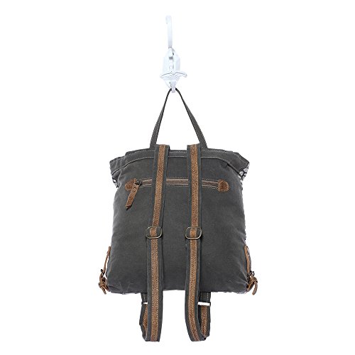 Myra Bag Honey Bee Cowhide & Upcycled Canvas Backpack S-1162