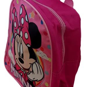 Group Ruz Minnie Mouse Little Girl 10 Inch Mini Backpack (Red-Pink)