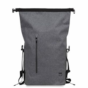 Knomo Cromwell 15 inch Waterproof Laptop Rolltop Backpack Men, Water Resistant Travel Rucksack, Casual Daypack for Outdoors Grey