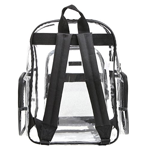 MGgear Clear Backpack Transparent Travel School Security Heavy Duty Bookbag