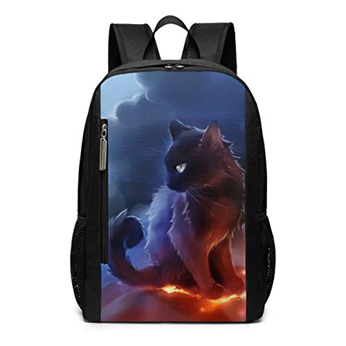 Cat Warrior School Rucksack College Bookbag Lady Travel Backpack Laptop Bag for Boys Girls