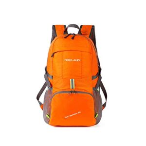 nodland lightweight backpack, 35l foldable hiking daypack travel rucksack