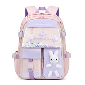 cute backpack travel backpacks bookbag for women & men boys girls school college students backpack durable water resistant pink-b small