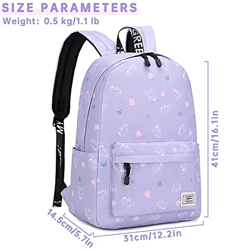 Lohol Lightweight Galaxy Backpacks for Teen Girls & Women, Water Resistance Daypack for Travel, School (Unicorn)