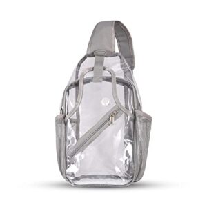 spodears clear crossbody sling backpack sling bag for women men chest shoulder bag daypack for travel hiking