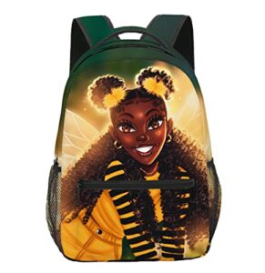 yalinan black girl bookbag angel school backpack bee african american book bag for teen girls kids