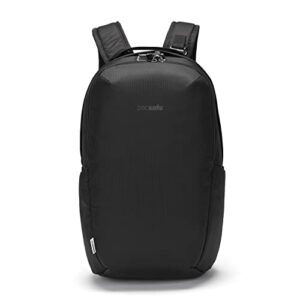 pacsafe vibe 25l econyl travel anti theft pack – fits 13 inch laptop, econyl black