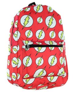 dc comics the flash symbol logo all-over print sublimated backpack