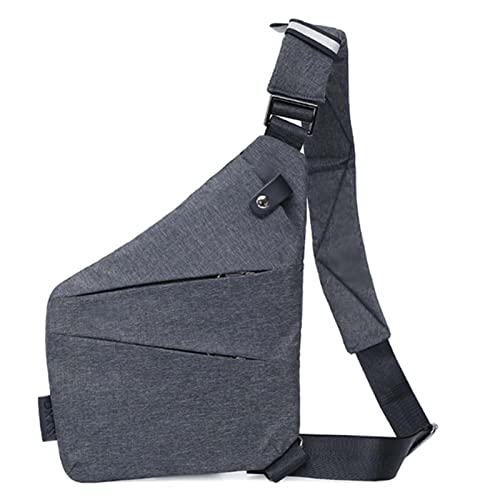 SOULRAZY 2023 New Personal Flex Bag - Fashion Anti-thief Slim Sling Bag, Side Crossbody Backpack for Outdoor (Right, Grey)