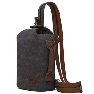 canvas sling bag – small crossbody backpack shoulder casual daypack rucksack for men women