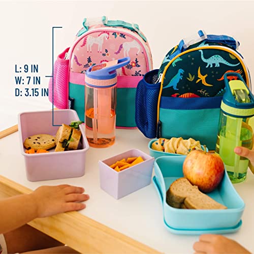 Wildkin Pack-it-All Backpack Bundle with Clip-in Lunch Box (Magical Unicorns)