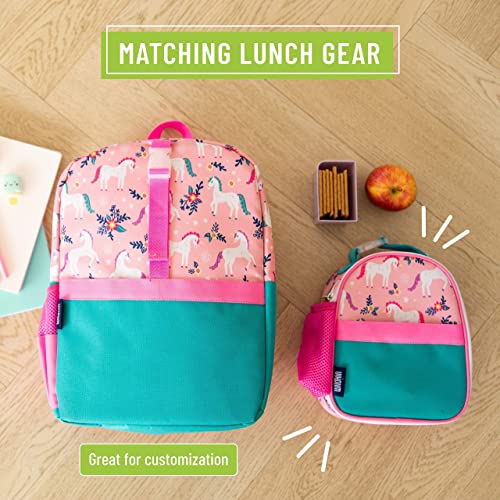 Wildkin Pack-it-All Backpack Bundle with Clip-in Lunch Box (Magical Unicorns)