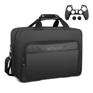 ps5 carrying case – tectinter travel case playstation 5 bag,compatible with ps5/ps4/ps4 pro/ps4 slim console,large holding ps5/ps4 controllers,game cards,hdmi,ideal gift for gamer