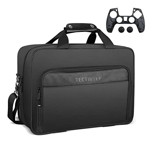 PS5 Carrying Case - TECTINTER Travel Case Playstation 5 Bag,Compatible with PS5/PS4/PS4 Pro/PS4 Slim Console,Large Holding PS5/PS4 Controllers,Game Cards,HDMI,Ideal Gift for Gamer