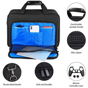 PS5 Carrying Case - TECTINTER Travel Case Playstation 5 Bag,Compatible with PS5/PS4/PS4 Pro/PS4 Slim Console,Large Holding PS5/PS4 Controllers,Game Cards,HDMI,Ideal Gift for Gamer