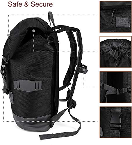 X RAY Rolltop Backpack | Leather Backpack | Travel Backpacks | School Backpack