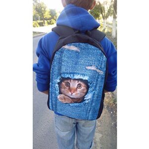 ThiKin Pocket Pug Printed School Backpack for Boys Girls School Book Bags