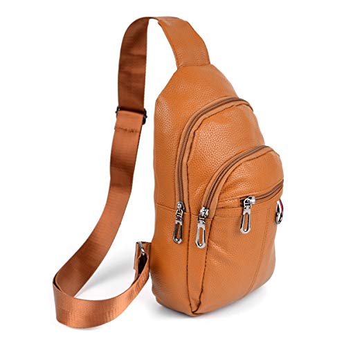 WESTEND Synthetic Leather Crossbody Sling Bag Backpack with Adjustable Strap