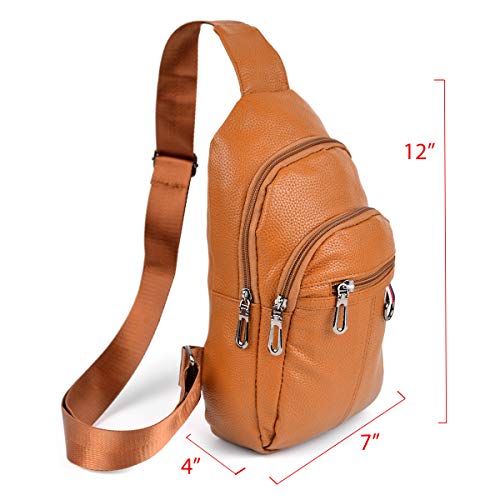 WESTEND Synthetic Leather Crossbody Sling Bag Backpack with Adjustable Strap