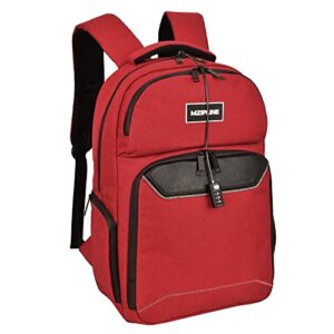 mzipline travel backpack-smell proof-scent proof daypack bookbag for school laptop women (heather red)