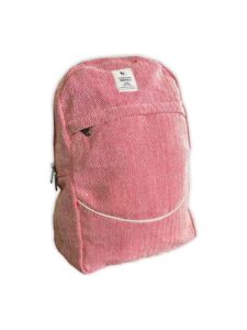 backpack, fits laptop, eco friendly, organic hemp travel and laptop backpack, handcrafted by the best artisans in nepal (cherry)