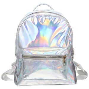 oulii transparent backpack purse casual shoulder bag cosmetic bag daypack travel camping bag for women