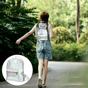 OULII Transparent Backpack Purse Casual Shoulder Bag Cosmetic Bag Daypack Travel Camping Bag for Women