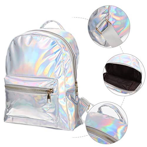 OULII Transparent Backpack Purse Casual Shoulder Bag Cosmetic Bag Daypack Travel Camping Bag for Women