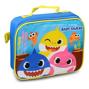 Pinkfong Baby Shark Baby Shark Backpack Lunch Box Set for Boys, Girls ~ 4 Pc Bundle With 16 in Baby Shark School Bag, Lunch Bag, Finding Dory Stickers, And More (Baby Shark School Supplies)