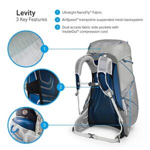 Osprey Men's Levity 45 Ultralight Backpack, Parallax Silver, Medium