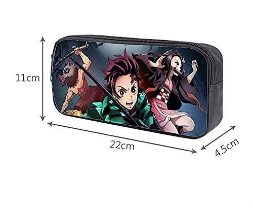 Demon Slayer Backpack Teens Anime laptop School Knapsack Toddler Travel Bag Outdoor Set of 3 (Style 10)