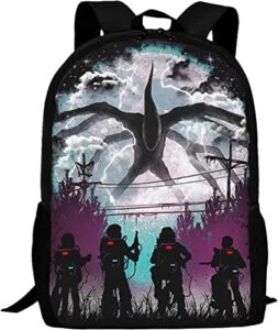 saqu stranger things movie 3d pattern printed backpack lightweight durable backpack schoolbag for boys girl fans gifts