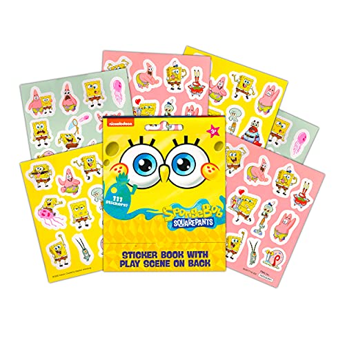 Nick Shop Spongebob Squarepants Mini Backpack and Water Bottle Set-11inch Spongebob Backpack with Spongebob Water Bottle, and More (Spongebob School Supplies Bundle)